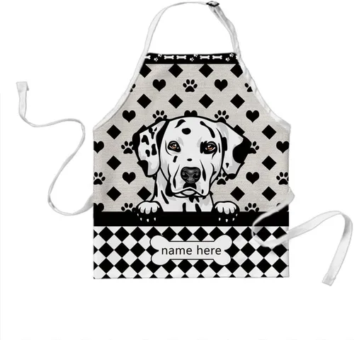 Miniatura 14 de Delantal de lunares de perro personalizado lindo perro salchicha, perro salchicha 3
