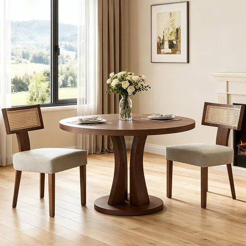 Miniatura 16 de RIVOVA Juego de 4 sillas de comedor modernas de mediados de siglo, tapizadas de piel sintética, sillas Parson modernas sin brazos de cocina, sillas