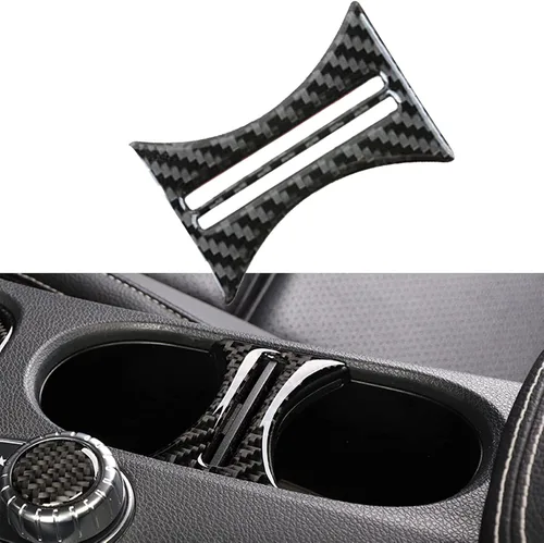 Miniatura 9 de x xotic tech Interruptor de control de aire acondicionado, marco de fibra de carbono real, compatible con Mercedes Benz A180 CLA180 CLA200 CLA250