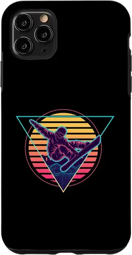 Miniatura 11 de iPhone 15 Retro Futuristic Snowboarder Synthwave Snowboarding Case