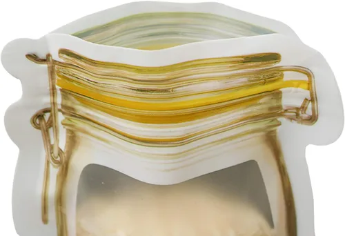Miniatura 5 de anGrace Mason Jar Bags Amarillas, 20 Piezas Bolsas Reutilizables Herméticas para Almacenamiento de Alimentos a Prueba de Fugas Bolsas Ahorradoras