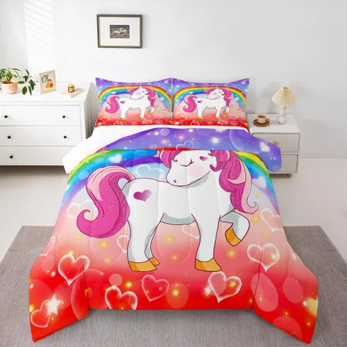 Miniatura 9 de Juego de edredón de Halloween, ropa de cama individual con diseño de calabaza y gato para niñas y niños, juego de ropa de cama de poción mágica