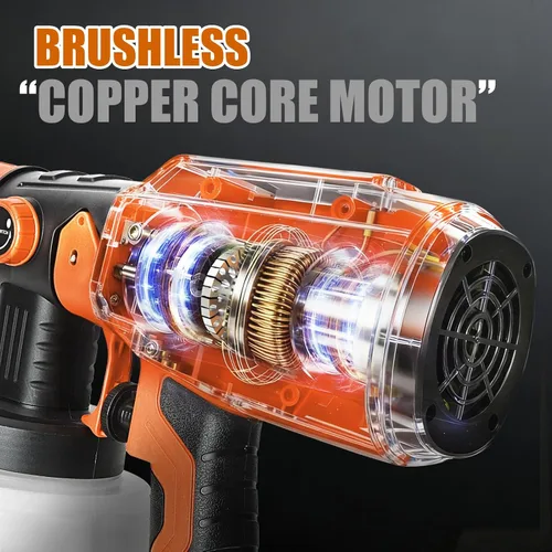 Miniatura 5 de Pulverizador de pintura inalámbrico para batería Black&Decker de 20V, pistola de pintura manual con 3 patrones de pulverización y 4 boquillas, ideal