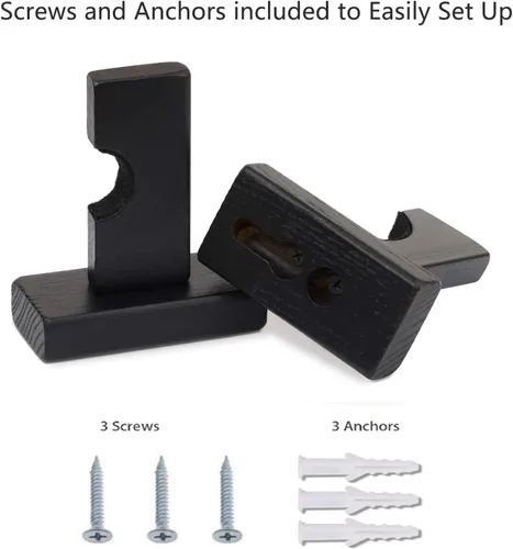 Miniatura 3 de Orga'Neat Estuche de exhibición para bate de béisbol, soporte de pared para bate colgador, estante horizontal de árbol de fresno sólido hecho a mano