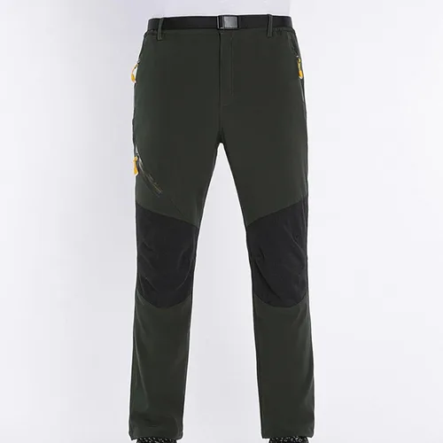 Miniatura 2 de Yuzhih Hiking Pants with Belt for Men Solid Color Assault Pants Slim Fit Patchwork Pants Outdoor Breathable Cargo Pants