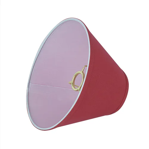 Miniatura 3 de Aspen Creative 58755, pantalla para lámpara transicional UNO de tapa dura Empire, rojo sangre, 10 cm de parte superior x 25 cm de parte inferior x