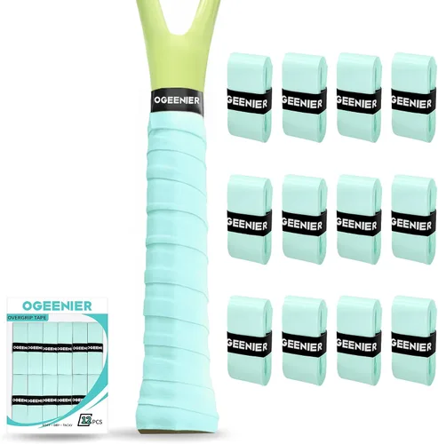 Miniatura 19 de OGEENIER Tennis Racket Grip Tape, 3, 6, 12 Pack Tennis Overgrip Tape, Absorbent and Anti-Slip, Precut Soft Racquet Wrap Grips Tape for Pickleball