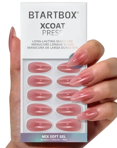 Miniatura 49 de BTArtbox Uñas Postizas Blancas Cortas a Presión - Uñas Postizas de Gel Suave en Forma de Almendra, Uñas Blancas con Pegamento para Uñas, Uñas