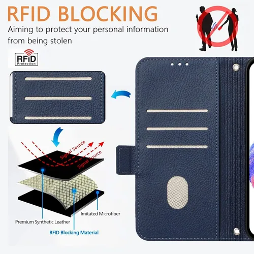 Miniatura 3 de for Nothing CMF Phone 1 - Funda para teléfono y protector de pantalla con bloqueo RFID, ranura para tarjetas, soporte en relieve, para teléfono