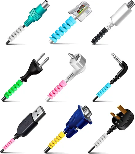 Miniatura 2 de 120 protectores de cables de carga, protector de cable de mouse, organizador de gestión de cables flexible de silicona, protector de cable
