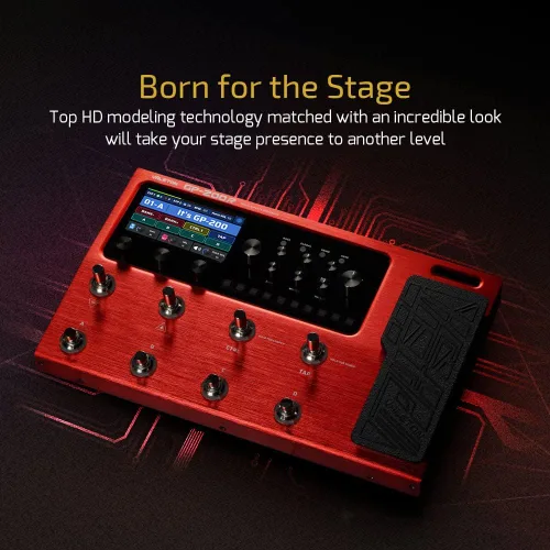 Miniatura 2 de Valeton GP-200R - Procesador Multi-Efectos Pedal Multi-Efectos para Guitarra Bajo con Pedal de Expresión, FX Loop, MIDI I/O, Modelado