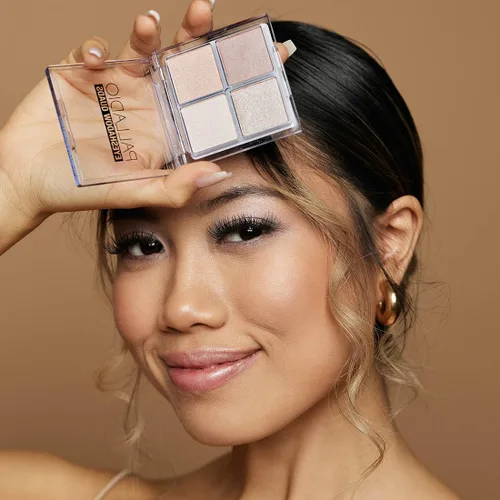Miniatura 8 de Palladio Sombra de ojos cuádriceps, aterciopelada pigmentada mate mezclable, acabados metálicos y brillantes, fórmula cremosa, paleta de sombra