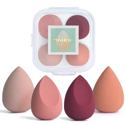 Miniatura 11 de COSTICA - Juego de esponjas de maquillaje, esponja de belleza, licuadora de maquillaje impecable para líquidos, multicolor, 4 piezas, serie