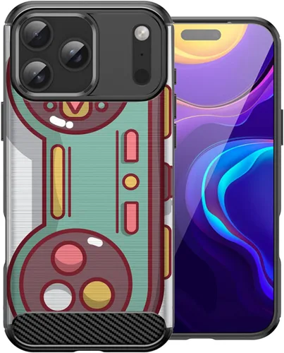 Miniatura 5 de CasesOnDeck - Funda compatible con Apple iPhone 17 Pro Max, diseño de TPU con patrón pictórico, flexible, delgada y elegante (casete retro)