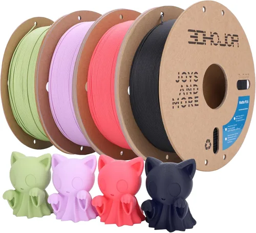 Miniatura 71 de 3DHoJor PLA+ 3D Printer Filament Bundle, Multicolor PLA+ Filament 1.75mm, Vacuum Packed, 0.25kg*8 Pack, 2kg Total, Black+Bone