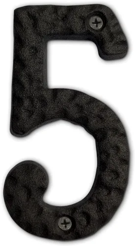 Miniatura 11 de Números de dirección de casa de 4 pulgadas de altura, número de casa de hierro fundido, acabado negro inoxidable, número 1