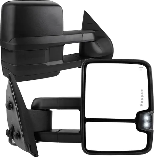 Miniatura 17 de YITAMOTOR Espejo de Remolque Compatible con 2014 2015 2016 2017 2018 Silverado 1500 2500 3500 Avalanche Tahoe Suburban, GMC Sierra Yukon, Telescopio