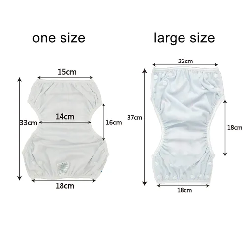 Miniatura 69 de Alva, Pañales de bebé para nadar, paquete de 2 unidades, talle único, reutilizable, lavable y ajustable de 0 a 36 meses. Tamaño de 10 a 40 lbs