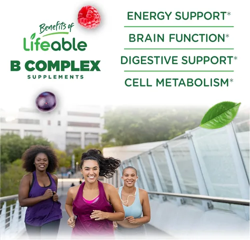 Miniatura 3 de Lifeable Gomitas de complejo de vitamina B sin azúcar Complejo B con vitamina C Vitaminas del complejo VIT B de gran sabor Apoyo de energía