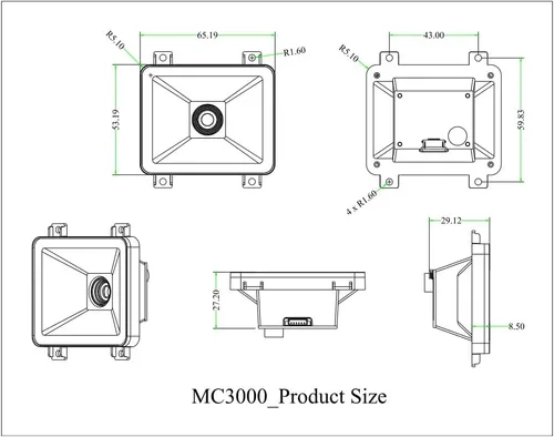 Miniatura 6 de Módulo de escaneo de código QR integrado USB y UART Puerto serie Escáner de código de barras Módulo de identificación Lector de códigos de barras
