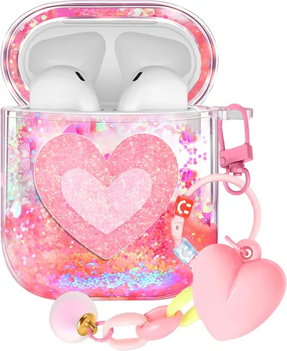 Miniatura 29 de Funda para Apple para Airpods 4 Case 2024 - Arena Movediza Líquida Arte Artístico Estético Funda Mujer Chica Mujeres Brillante Brillo Purpurina