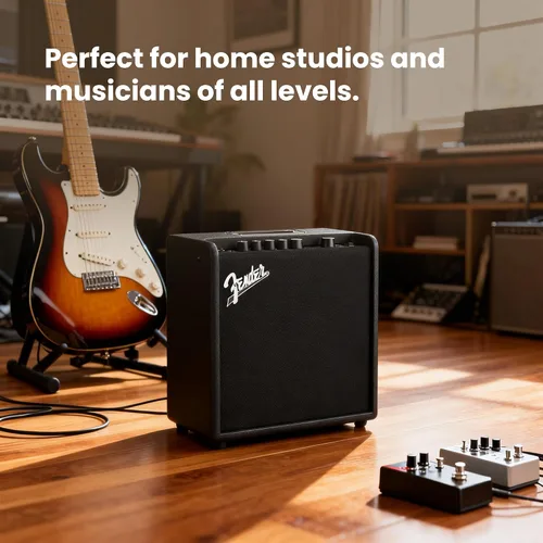 Miniatura 3 de Fender Mustang LT25 - Amplificador combinado de guitarra con cable y paquete exclusivo de púas de 12 piezas de Austin Bazaar