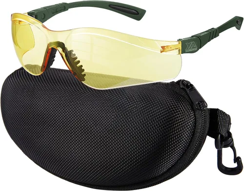 Miniatura 15 de xaegistac Gafas de tiro antivaho, protección ocular para el campo de tiro, lentes de seguridad ajustables con estuche rígido con cremallera