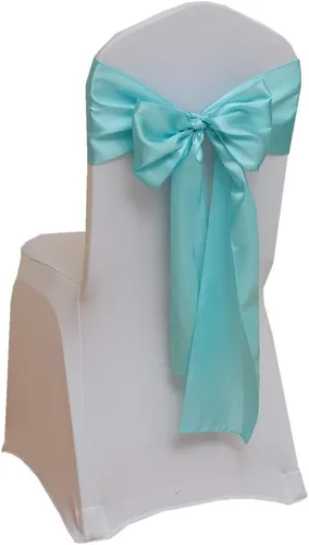 25 cintas decorativas para sillas de boda, lazos de satén para ferias comerciales, eventos de Navidad, baby shower, fiesta de cumpleaños, aguamarina