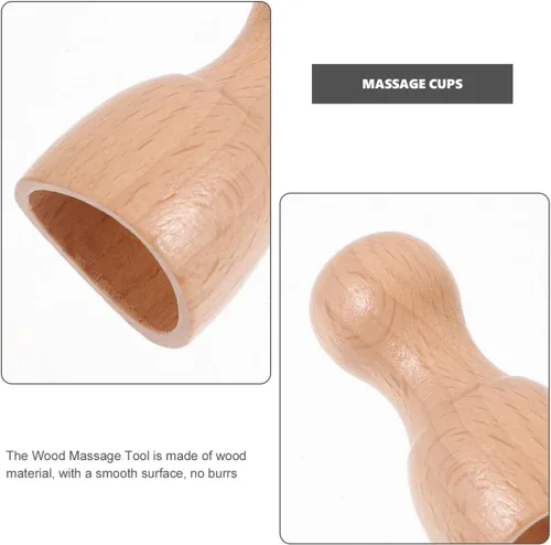 Miniatura 7 de Taza de masaje de madera de 2.36 pulgadas, pequeña taza de terapia de madera para esculpir el cuerpo, relajación muscular, herramienta manual