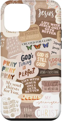 Miniatura 16 de Funda estética para iPhone 17 con frases positivas con versículos bíblicos cristianos