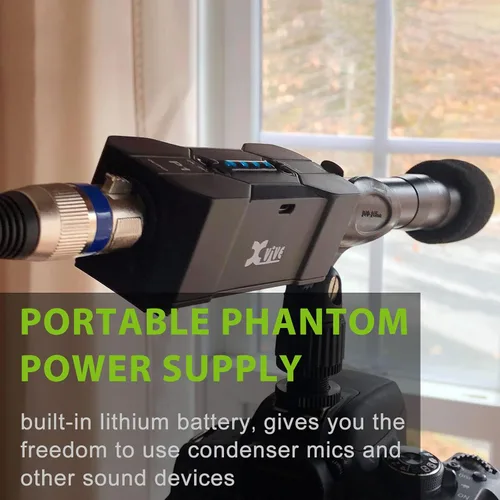 Miniatura 3 de Xvive Fuente de alimentación P1 Phantom 48V/12V, hasta 40 horas de uso, alimentación Phantom portátil recargable para micrófonos