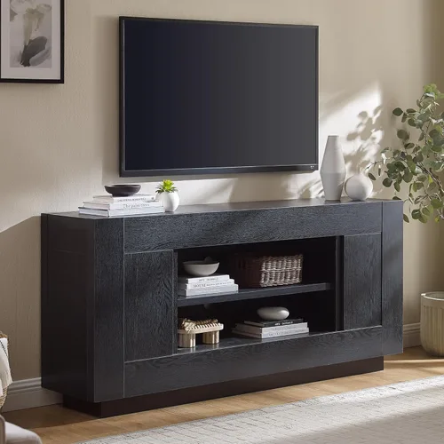 Miniatura 9 de OKD Moderno soporte de TV de 70 pulgadas, centro de entretenimiento para televisores de hasta 80 pulgadas, consola multimedia con almacenamiento