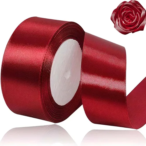 Miniatura 19 de Cinta beige de 1-1/2 pulgadas x 25 yardas, cinta de satén marfil de tela de color sólido para manualidades, coronas, fiesta de boda, Navidad, lazos