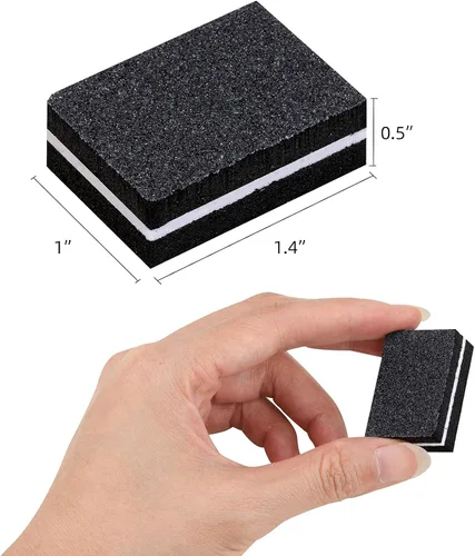 Miniatura 2 de 100 unidades de mini amortiguadores para uñas de grano 180/100 para uñas acrílicas para el cuidado de las uñas (negro)