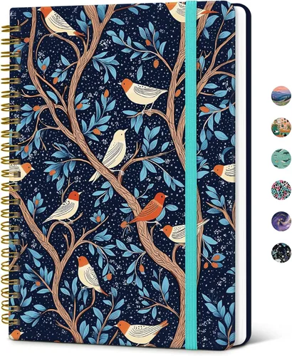 Miniatura 17 de Taja Cuaderno de Diario en Espiral con Líneas para Mujeres, A5 Lindo Cuaderno de Tapa Dura con Rayas Universitarias para Trabajo y Toma de Notas