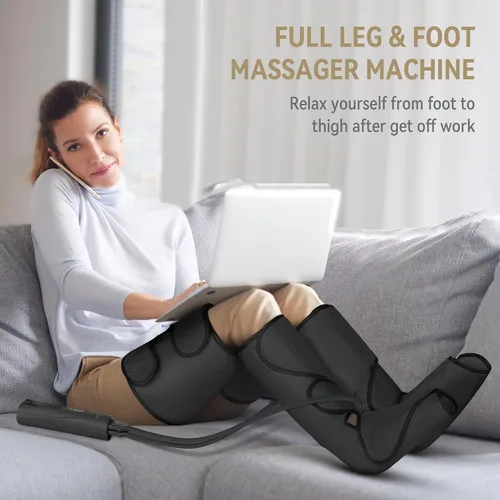 Miniatura 2 de FIT KING- Masajeador de pies y piernas para circulación y relajación con controlador manual. Tres modos, tres intensidades FT-012A