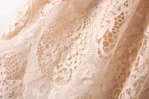 Miniatura 5 de Vestido blanco opaco durazno vintage con encaje sin mangas con flores para niña de Bow Dream