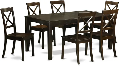 Miniatura 12 de East West Furniture LYBO5-CAP-C - Juego de mesa de comedor de 5 piezas, incluye una mesa de cocina rectangular con hojas de mariposa y 4 sillas