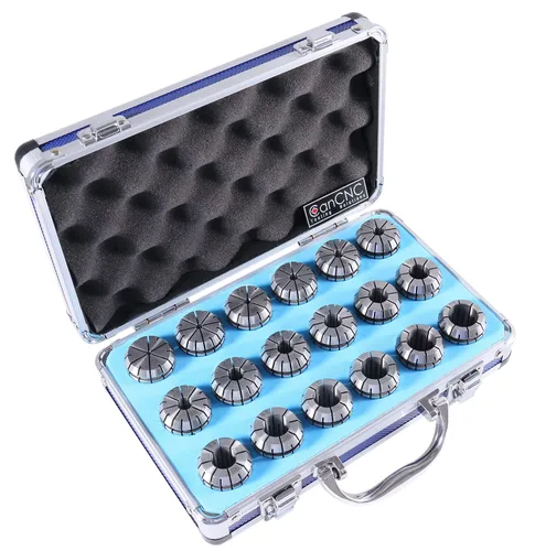 Miniatura 3 de Accusize Industrial Tools Juego de pinzas Er-32 de 0.118 in a 0.787 in por 0.039 in, 18 unids/juego en caja de aluminio fuerte ajustada, 3350-0585
