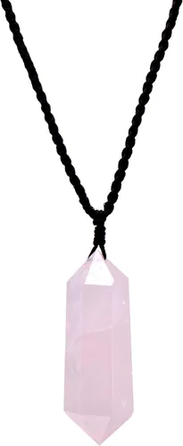 Miniatura 10 de Collar grande de cristal curativo de 2 pulgadas, colgante mineral natural con cordón ajustable