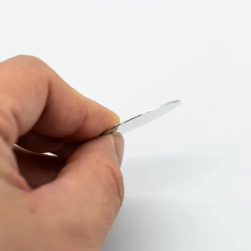 Miniatura 5 de Etiquetas redondas de aluminio en blanco para estampar espacios en blanco para grabar, paquete de 25 (plata)