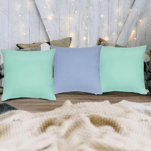 Miniatura 5 de Coddsmz Paquete de 6 fundas de almohada decorativas 100% algodón, fundas de cojín cuadradas de Navidad sólidas para el hogar, cama, sofá, día