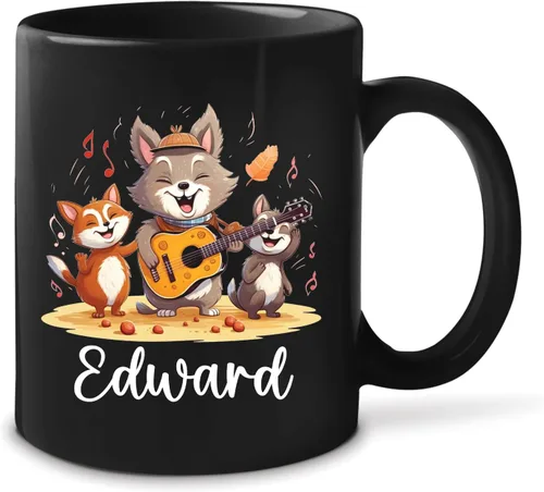 Miniatura 18 de Taza de té personalizada para amantes del tigre con nombre 2023, regalos personalizados para amantes de las mascotas, taza de café de cerámica