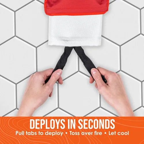Miniatura 3 de Go Time Gear Manta de emergencia contra incendios para el hogar y la cocina, kit de manta ignífuga de emergencia ignífuga, manta ignífuga