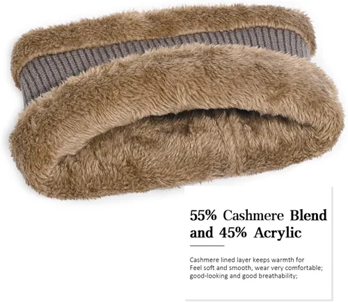 Miniatura 5 de Gorro de invierno para mujer, con forro polar, cálido, tejido, holgado, con visera