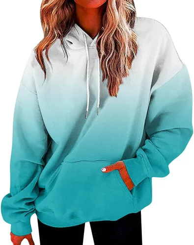 Ceboyel Sudaderas de gran tamaño para mujer, teñido anudado, manga larga, sudaderas con capucha, ajuste holgado, ropa de moda para adolescentes y