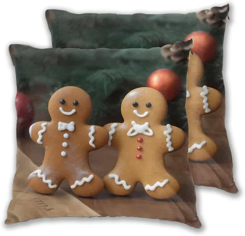 Miniatura 29 de Juego de 2 fundas de almohada cuadradas de Acción de Gracias, hojas de arce otoñales, fundas protectoras para sofá con cremallera oculta, 16 x 16