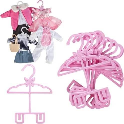 Dress Along Dolly Perchas de ropa para muñecas de 18 pulgadas, paquete de 12 unidades, compatible con American Girl, diseño único que sostiene tu