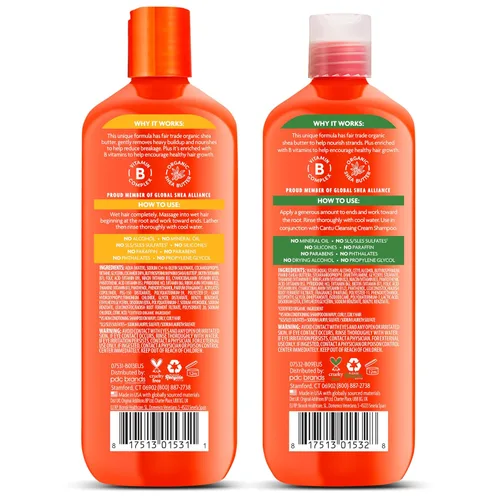 Miniatura 10 de Cantu Champú y acondicionador con manteca de karité para cabello natural, 13.5 fl oz (paquete de 2)
