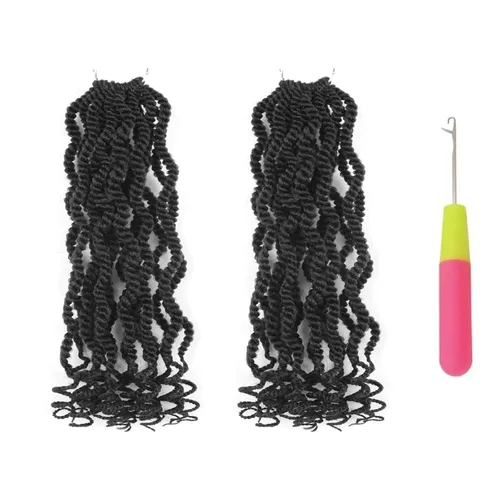 Miniatura 62 de Cabello rubio de ganchillo para mujeres negras, trenzas senegalesas onduladas de ganchillo de 12 pulgadas, trenzas kinky de ganchillo cortas 27613